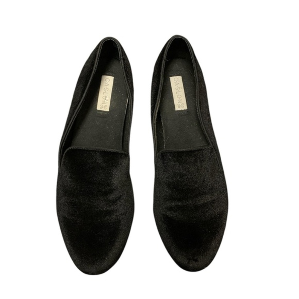Caslon Black Velvet Flats Sleek Design